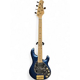 Used Ernie Ball Music Man Stingray HH 5 String Pace Car Blue Electric Bass Guitar