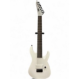 Used Esp Ltd ARCTIC METAL M-HT SATIN WHITE Solid Body Electric Guitar