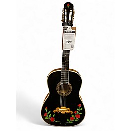 Used Esteban 7th anniversary Black Flowers Classical Acoustic Electric Guitar