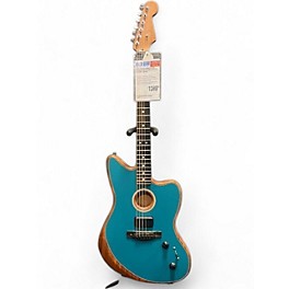 Used Fender Acoustasonic Jazzmaster Ice Blue Acoustic Electric Guitar