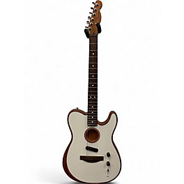 Used Fender Acoustasonic Player Telecaster Alpine White Acoustic Electric Guitar