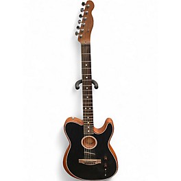 Used Fender Acoustasonic Player Telecaster Black Acoustic Electric Guitar