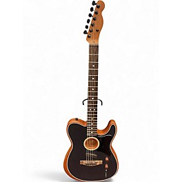 Used Fender Acoustasonic Player Telecaster Brushed Black Acoustic Electric Guitar