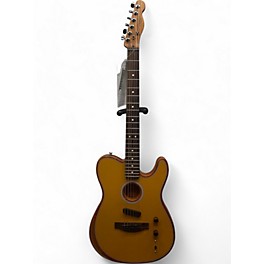 Used Fender Acoustasonic Player Telecaster Yellow Acoustic Electric Guitar