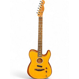 Used Fender Acoustasonic Player Telecaster yellow Acoustic Electric Guitar