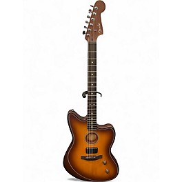 Used Fender Acoustasonic Standard Jazzmaster Honey Burst Acoustic Electric Guitar