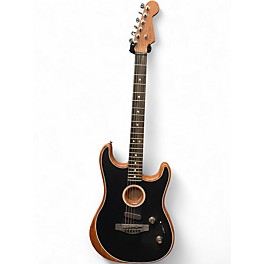 Used Fender American Acoustasonic Stratocaster Black Acoustic Electric Guitar