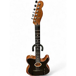 Used Fender American Acoustasonic Telecaster Brushed Black Acoustic Electric Guitar