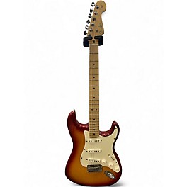 Used Fender American Deluxe Ash Stratocaster AGED CHERRY BURST Solid Body Electric Guitar