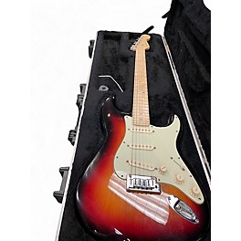 Used Fender American Deluxe Stratocaster ABALONE FRET MARKERS 2 Color Sunburst Solid Body Electric Guitar