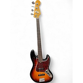 Used Fender American Professional II Jazz Bass Fretless 3 Color Sunburst Electric Bass Guitar