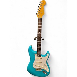 Used Fender American Professional II Stratocaster (UPGRADED WITH ORIGINA MIAMI BLUE Solid Body Electric Guitar