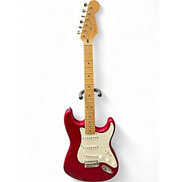 Used Fender Artist Series Jimmie Vaughan Tex-Mex Stratocaster Candy Apple Red Solid Body Electric Guitar