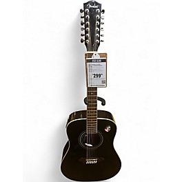 Used Fender CD-160SE Black 12 String Acoustic Guitar