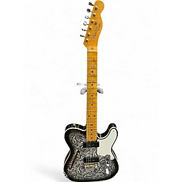 Used Fender Custom Shop Dual P90 Black Paisley Hollow Body Electric Guitar