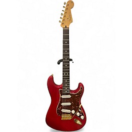 Used Fender Deluxe Stratocaster trans red Solid Body Electric Guitar