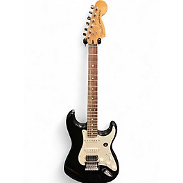 Used Fender Deluxe Triple Play Stratocaster HSS Black Solid Body Electric Guitar