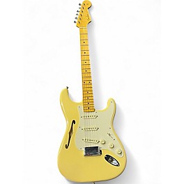 Used Fender Fender Eric Johnson Thinline Stratocaster Alpine White Solid Body Electric Guitar