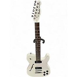 Used Fender JA90 Jim Adkins Thinline Telecaster WHITE Hollow Body Electric Guitar