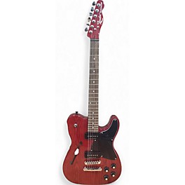 Used Fender Jim Adkins JA-90 Telecaster Thinline Crimson Red Transparent Crimson Red Hollow Body Electric Guitar