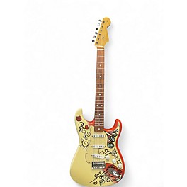 Used Fender Jimi Hendrix Monterey Stratocaster Olympic White Solid Body Electric Guitar