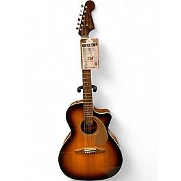 Used Fender Newporter Player 2 Tone Sunburst Acoustic Electric Guitar