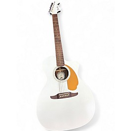 Used Fender Newporter Player Alpine White Acoustic Electric Guitar