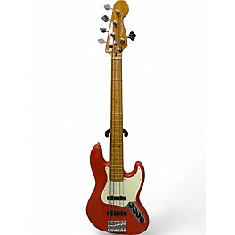Used Fender Player Plus Jazz Bass V Fiesta Red Electric Bass Guitar