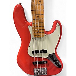 Used Fender Player Plus Jazz Bass V Fiesta Red Electric Bass Guitar