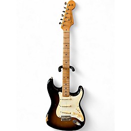 Used Fender Road Worn 1950S Stratocaster Tobacco Burst Solid Body Electric Guitar
