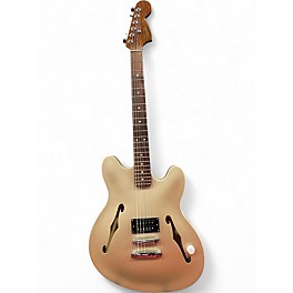Used Fender Starcaster Satin Shoreline Gold Hollow Body Electric Guitar