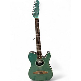 Used Fender Telecoustic Sherwood Green Acoustic Electric Guitar