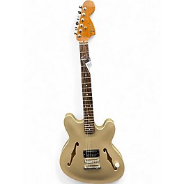 Used Fender Tom DeLonge Starcaster Gold Hollow Body Electric Guitar