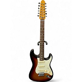 Used Fender stratocaster 12 3 Color Sunburst Solid Body Electric Guitar