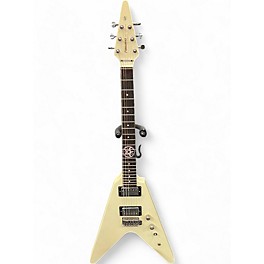 Used Fernandes V STYLE White Solid Body Electric Guitar