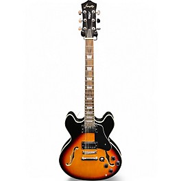 Used Firefly FF338 3 Color Sunburst Hollow Body Electric Guitar