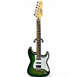 Used Firefly FFST Pure Series Transparent Green and Blue Solid Body Electric Guitar