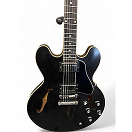 Used Gibson ES335 Satin Black Hollow Body Electric Guitar