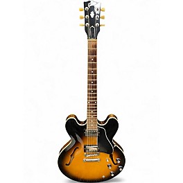 Used Gibson ES335 Tobacco Burst Hollow Body Electric Guitar