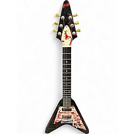 Used Gibson Flying V BLACK WITH BLOOD SPLATTER Solid Body Electric Guitar