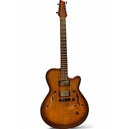 Used Godin Flat Five Lightburst Hollow Body Electric Guitar