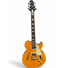 Used Greg Bennett Design by Samick Royale RL-3 Trans Amber Hollow Body Electric Guitar