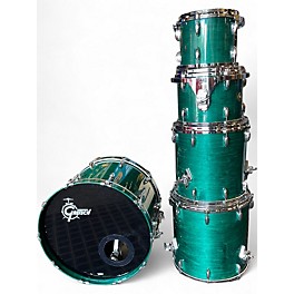 Used Gretsch Drums 5 Piece USA Custom Caribbean Blue Gloss Drum Kit