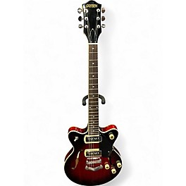 Used Gretsch Guitars g2655-p90 Red to Black Fade Hollow Body Electric Guitar