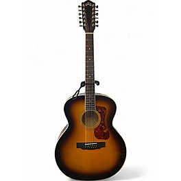 Used Guild F 2512E 2 Tone Sunburst 12 String Acoustic Guitar