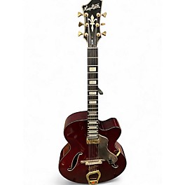 Used Hagstrom HL550 Maroon Hollow Body Electric Guitar