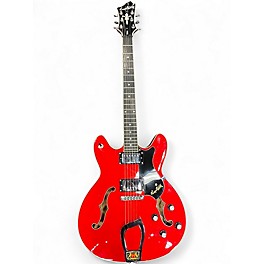 Used Hagstrom VIKING Trans Red Hollow Body Electric Guitar
