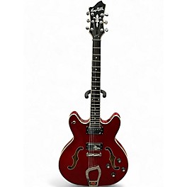 Used Hagstrom Viking P Cherry Hollow Body Electric Guitar