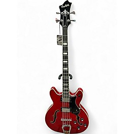 Used Hagstrom viking vikb-wtc Trans cherry Electric Bass Guitar