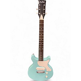 Used Harley Benton DC JR Blue Solid Body Electric Guitar